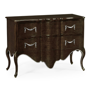 Black Eucalyptus Bombe Chest of Drawers 52