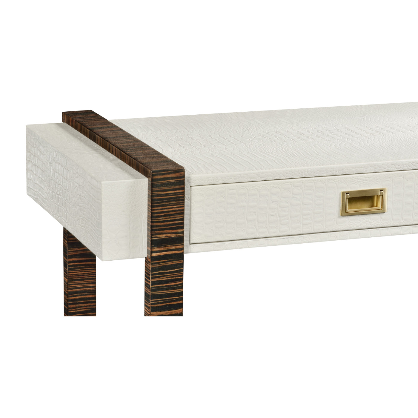 Great White faux Croc console