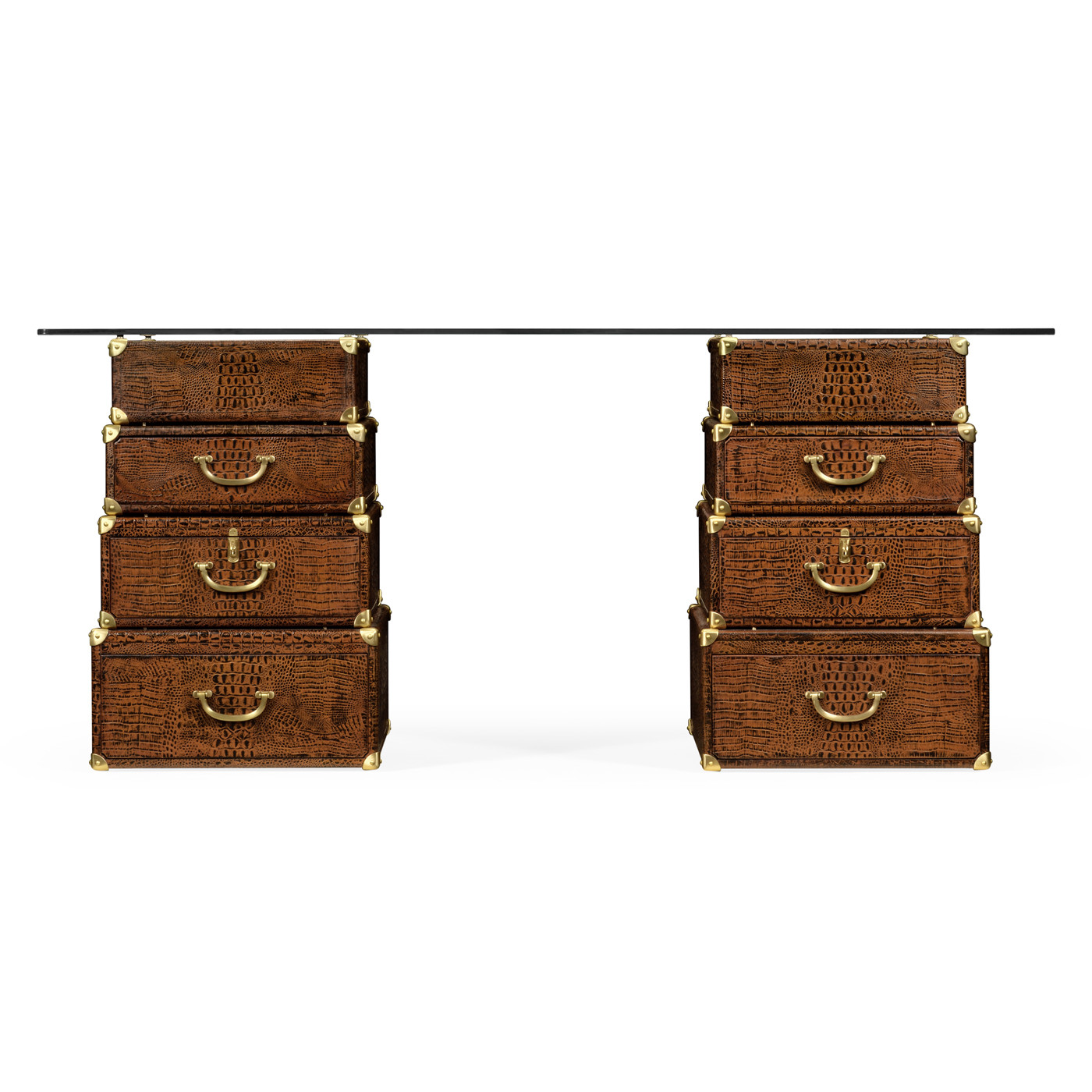 Choc faux Croc valise desk