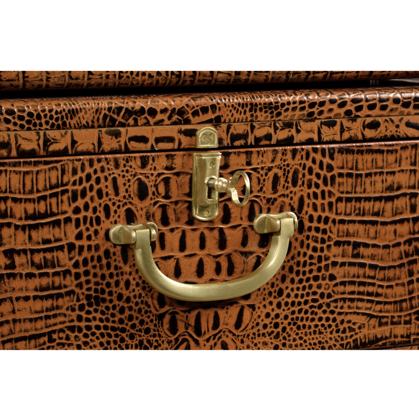 Choc faux Croc valise desk