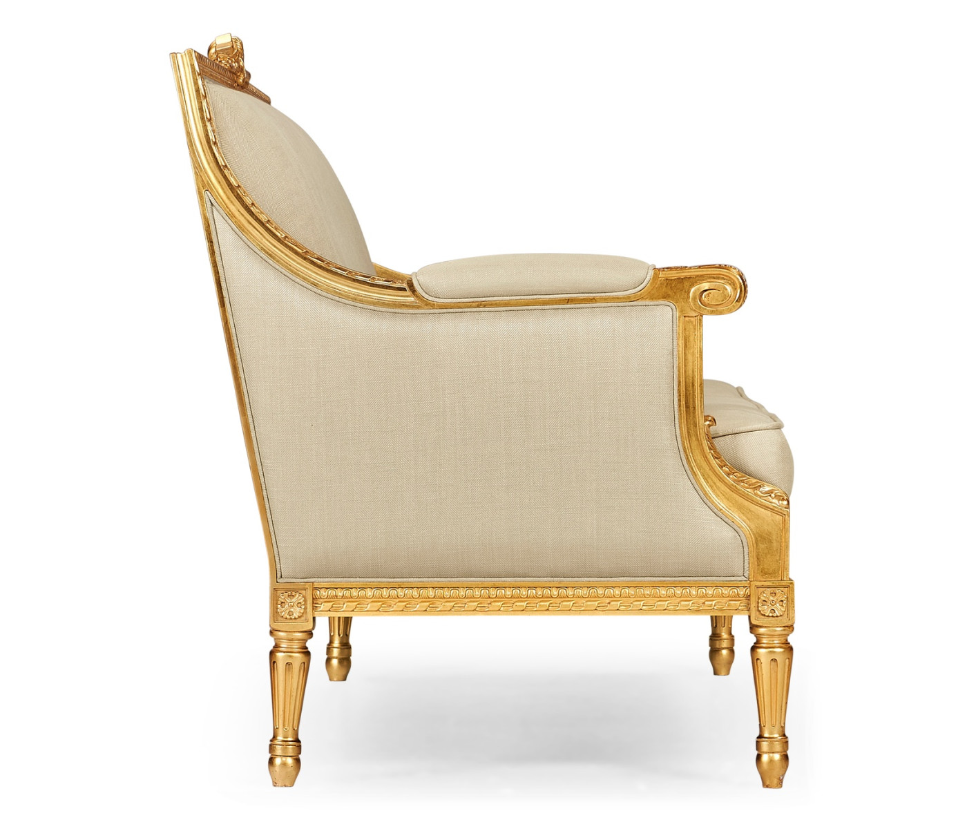 Gold Leaf Two-Seater Sofa