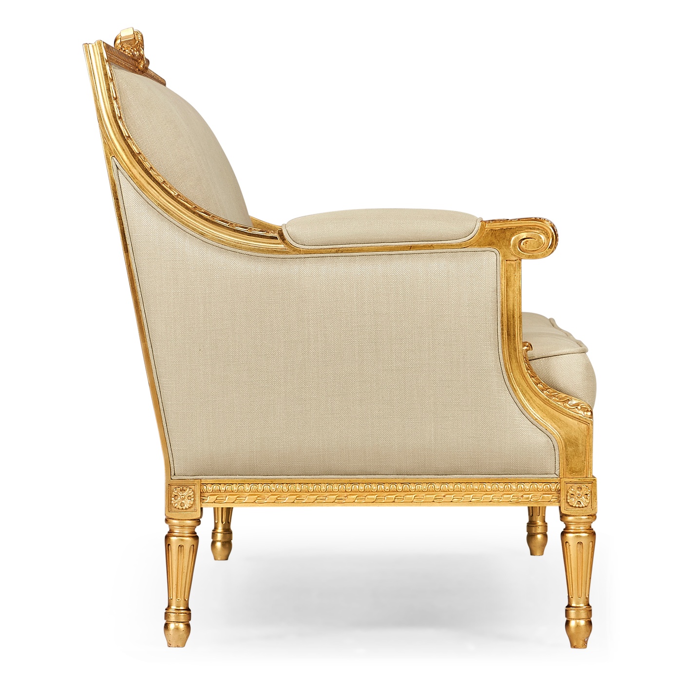 Gold Leaf Two-Seater Sofa