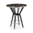 Architectural Circular Black Mocha Oak Bar Table 36