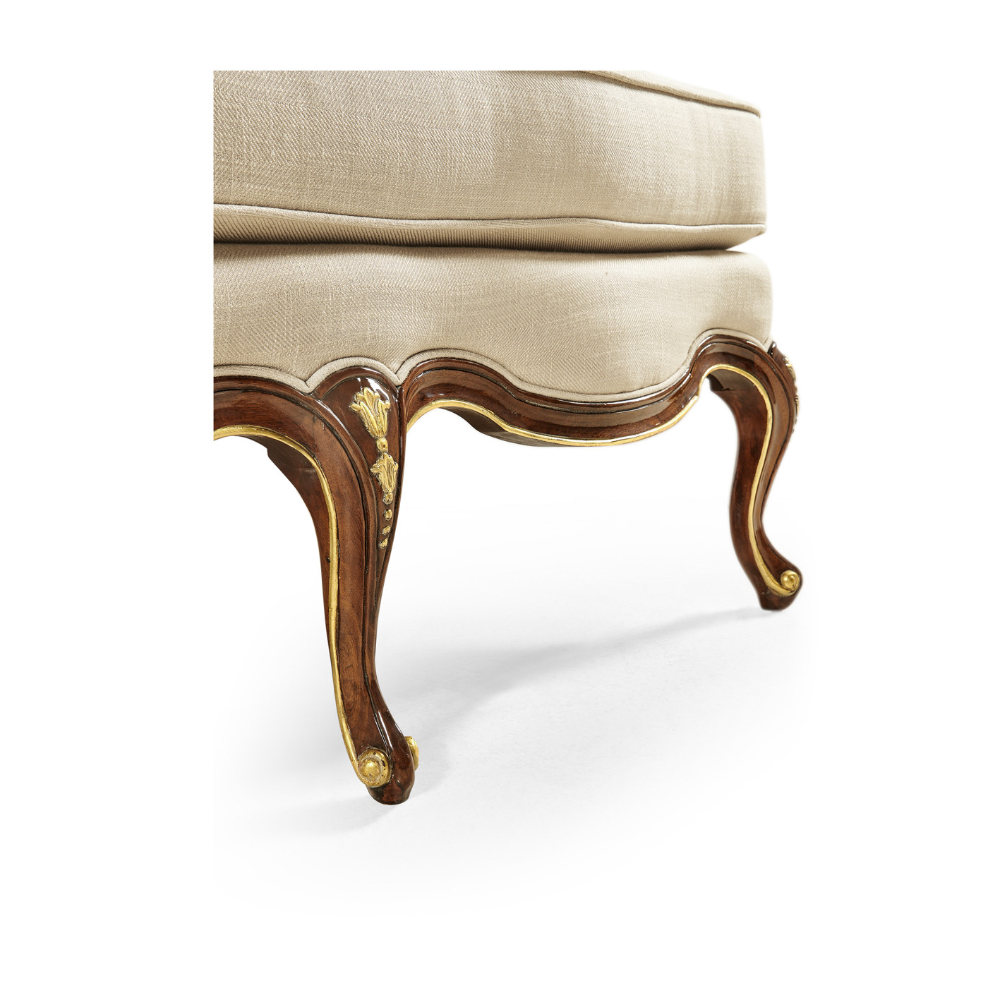 Classical Bench with Gilt Carved Detailing