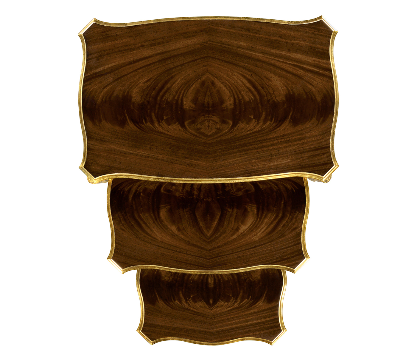 Nesting tables with gilt carved detailling