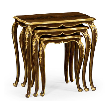 Nesting tables with gilt carved detailling