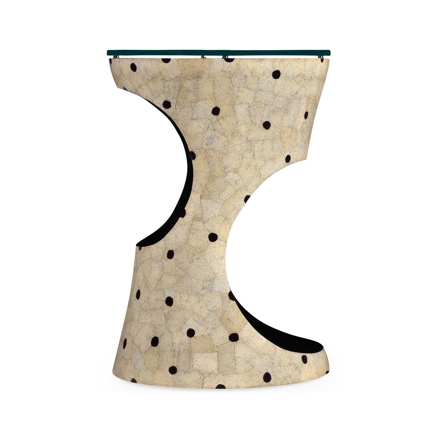 Dalmatian Eggshell Round Cut-Out Lamp Table