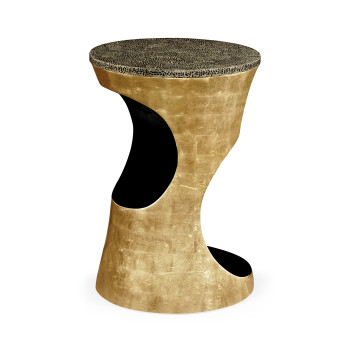 Emperor Gold Round Cut-Out Lamp Table