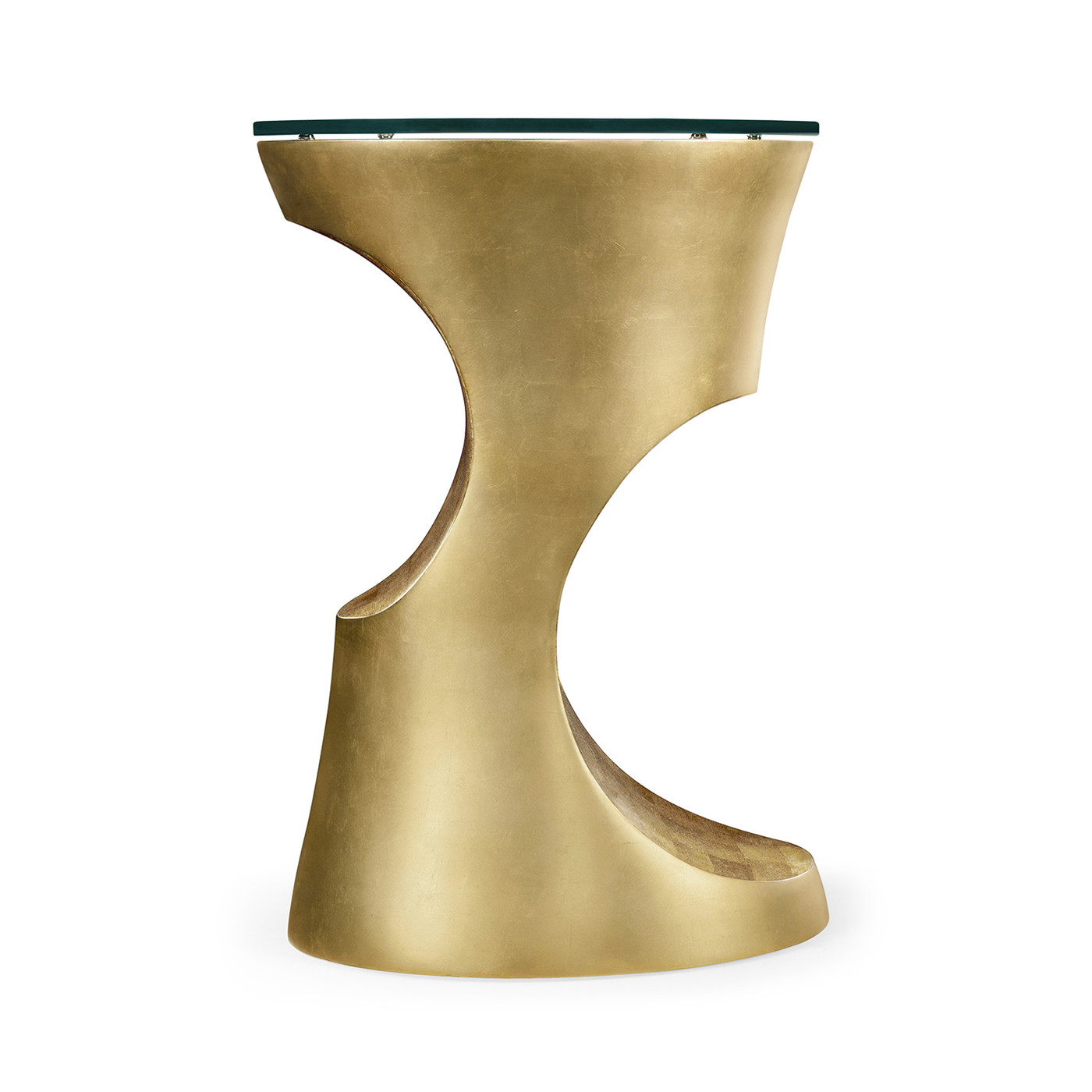 Metallic Bronze Round Cut-Out Lamp Table