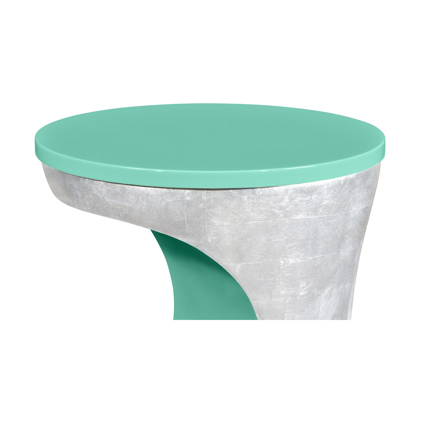 Indochine Silver Round Cut-Out Lamp Table