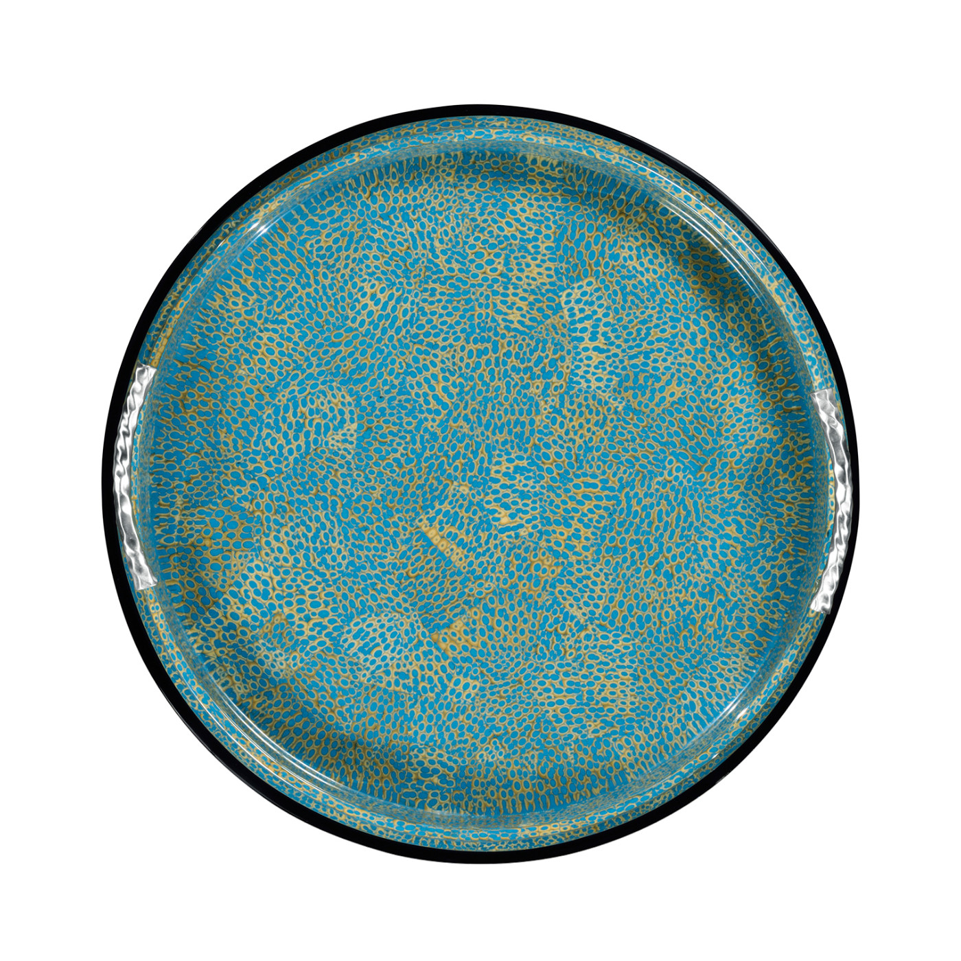 Smoky Black Side Table with Reversible Top