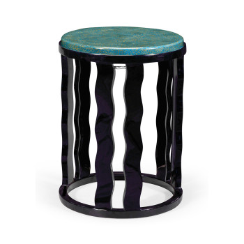 Smoky Black Side Table with Reversible Top