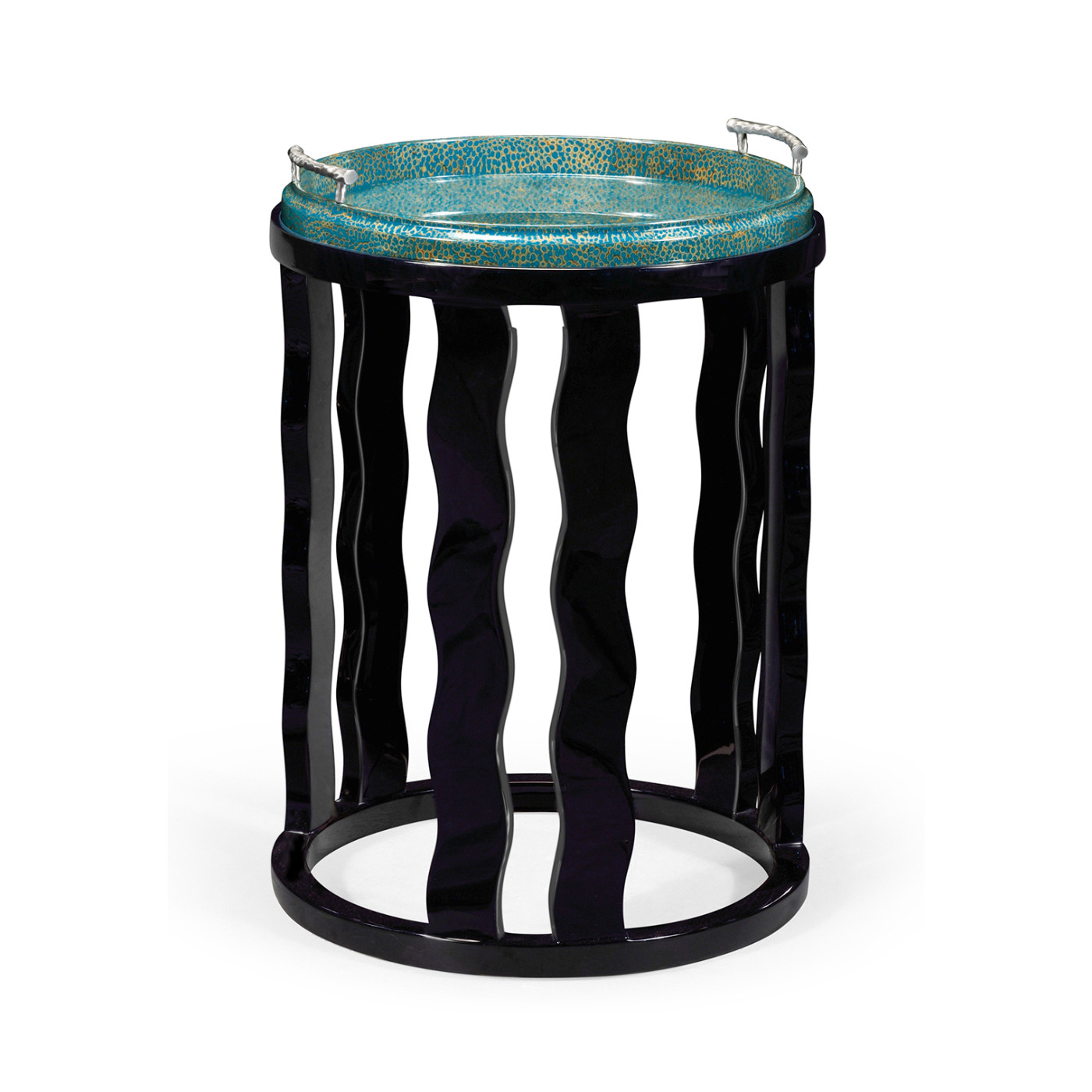 Smoky Black Side Table with Reversible Top