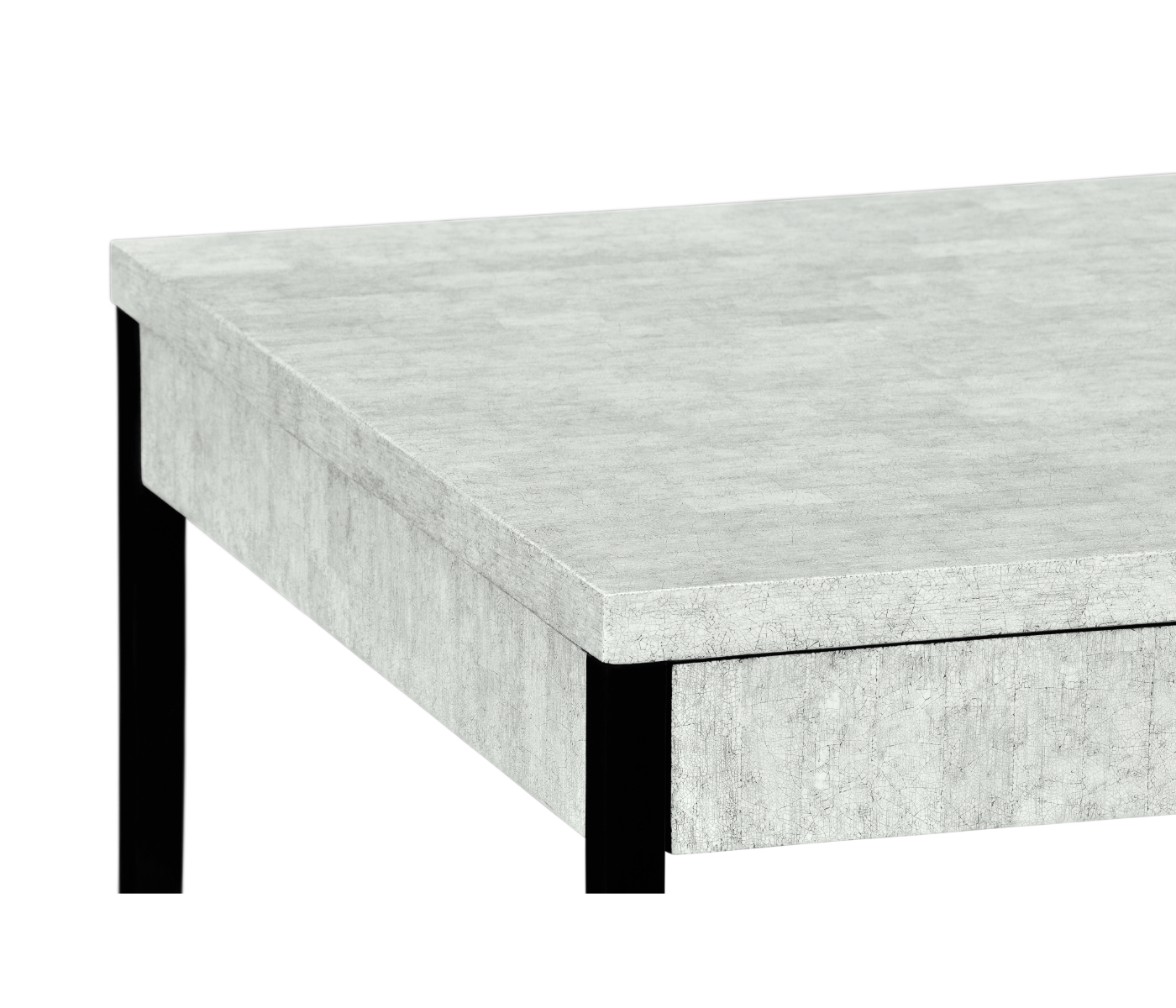 White Smoke Eggshell End Table with Drawer