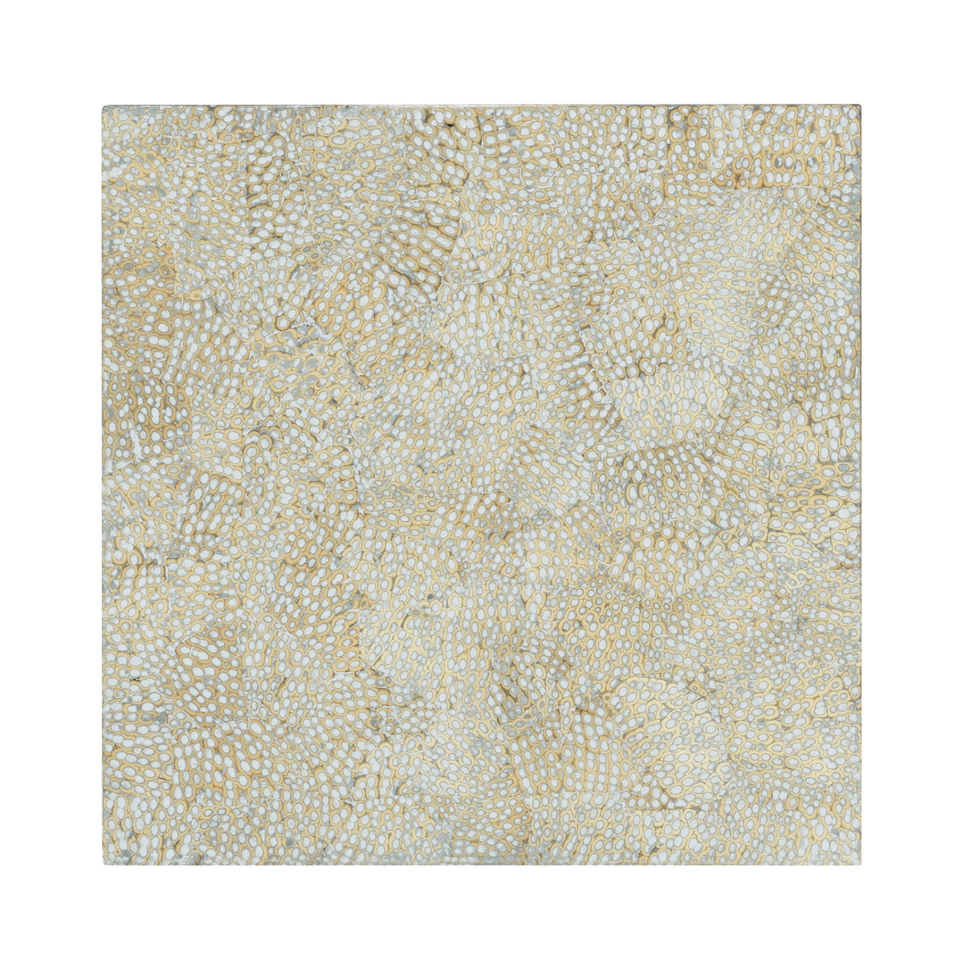 Square Circular Cut-Out Eggshell Stool