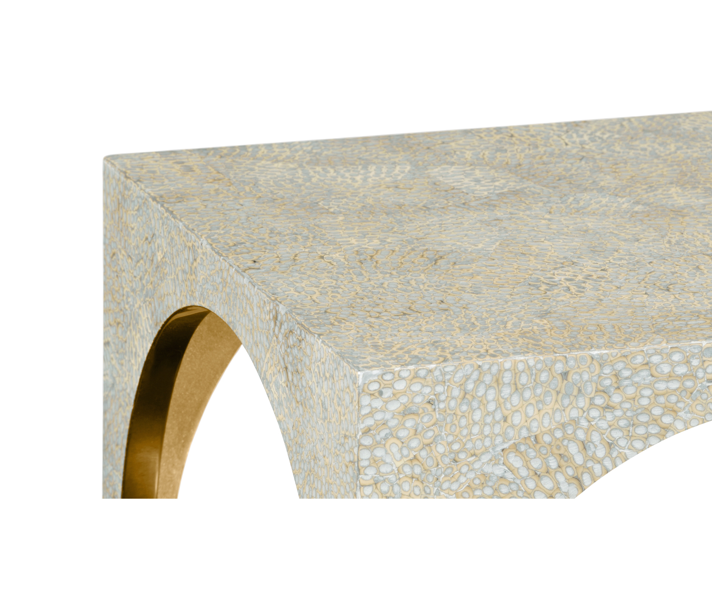 Square Circular Cut-Out Eggshell Stool