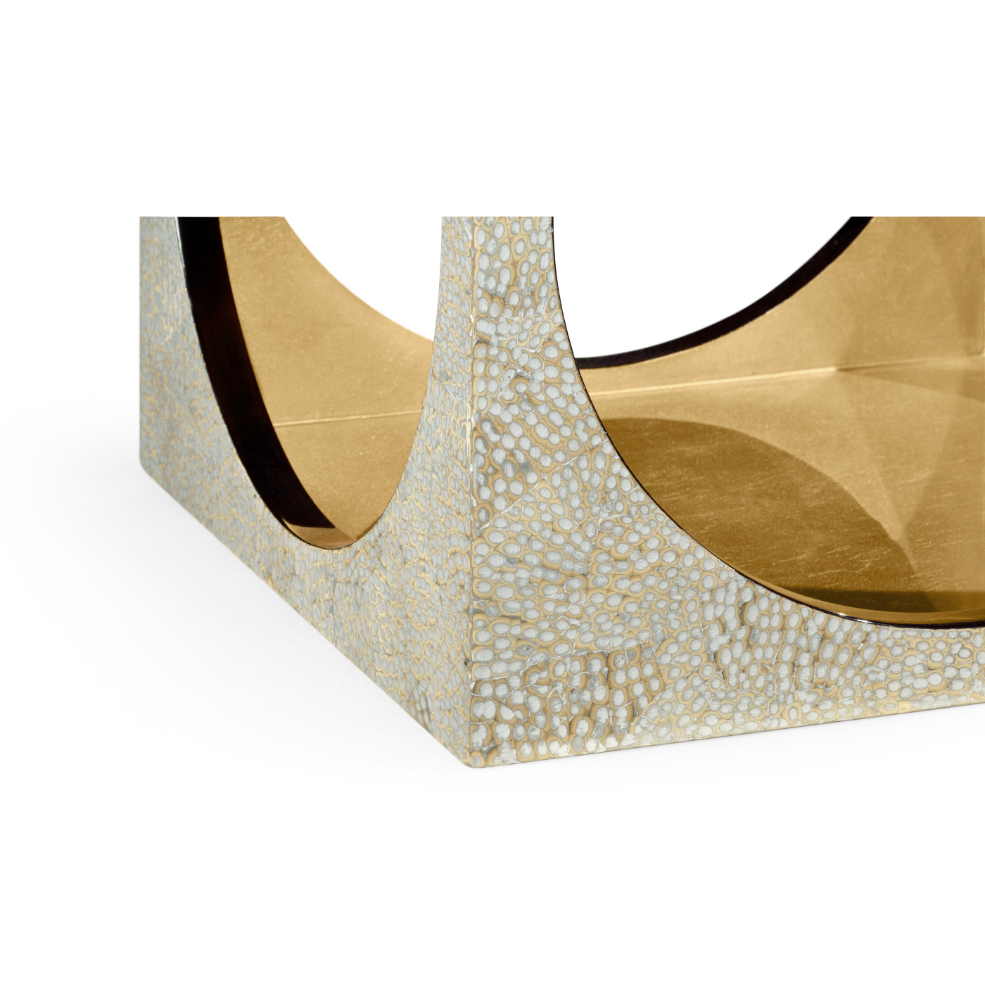 Square Circular Cut-Out Eggshell Stool