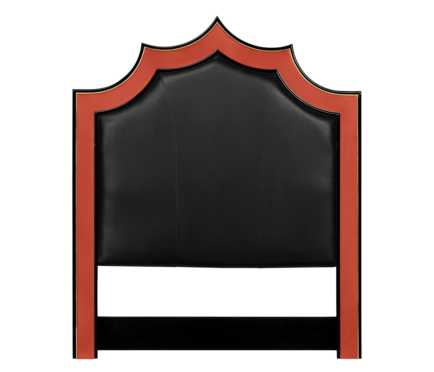 Emperor headboard, US King in black leather