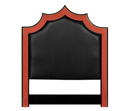 Emperor headboard, US King in black leather