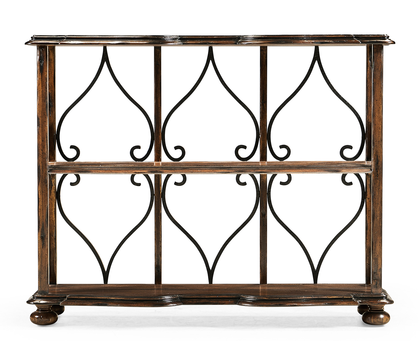 Two-Tier Étagère in Rustic Walnut