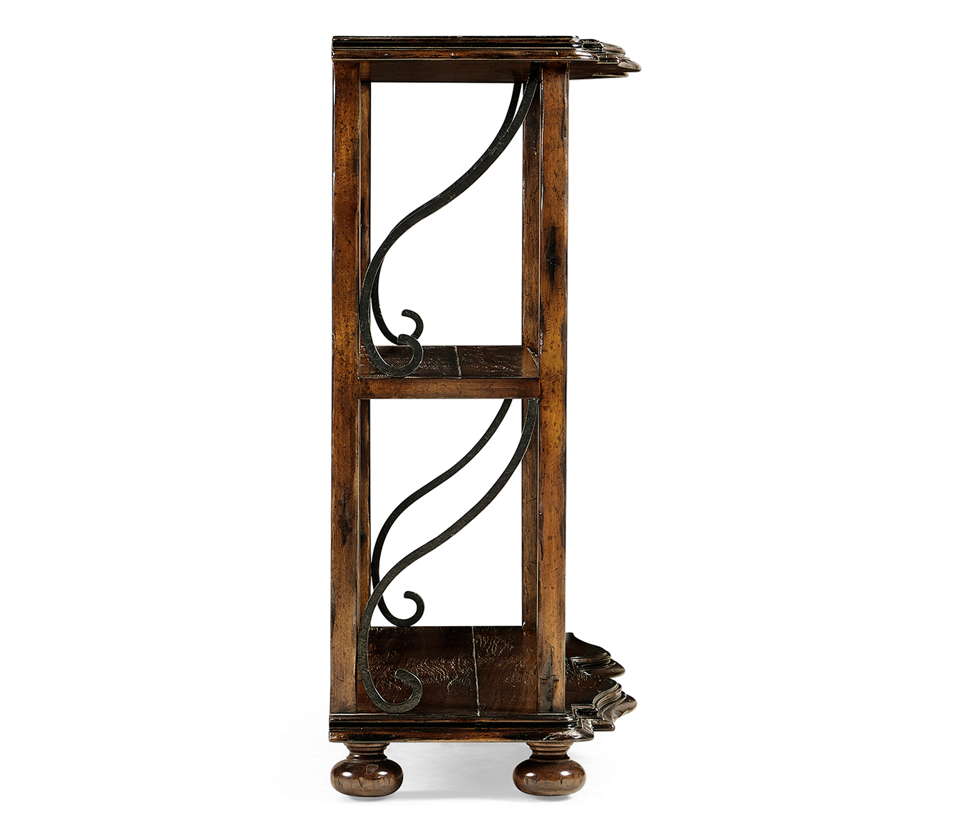 Two-Tier Étagère in Rustic Walnut