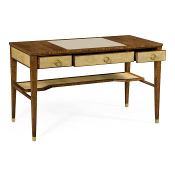 Narrow desk with brass detailing