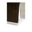 Black Eucalyptus Dressing Stool, Upholstered in Grey Leather