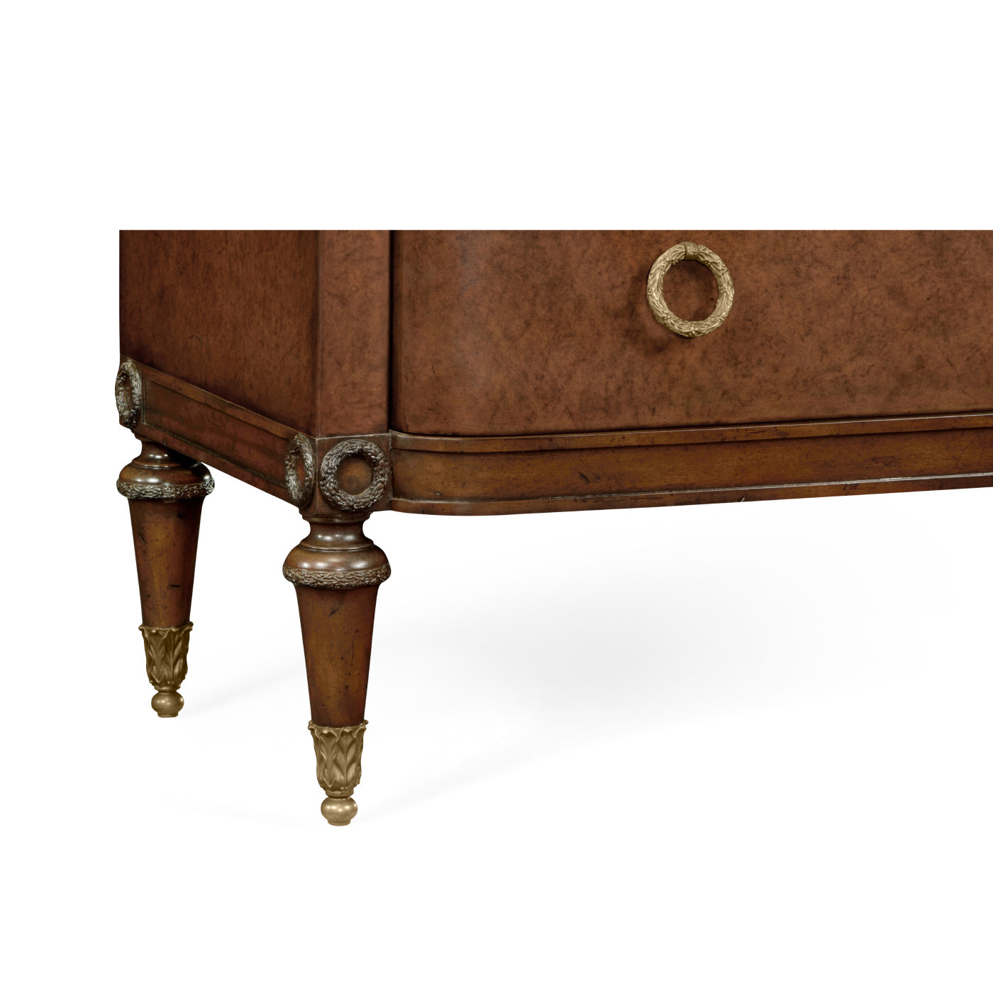 Parliament Red leather chest of drawers