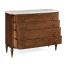 Parliament Red leather chest of drawers