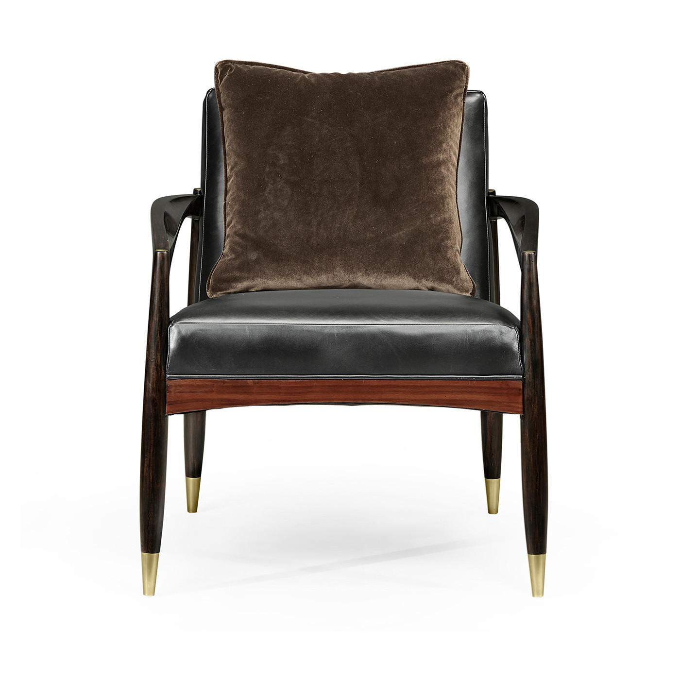 Contemporary Santos Rosewood & Ebonised Occasional Chair