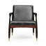 Contemporary Santos Rosewood & Ebonised Occasional Chair