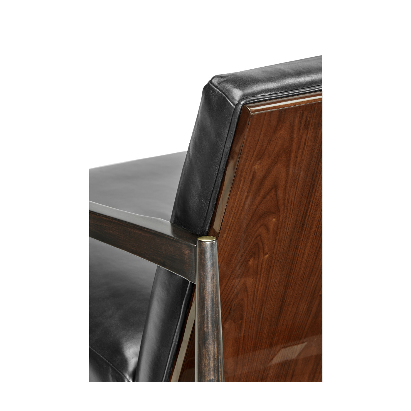 Contemporary Santos Rosewood & Ebonised Occasional Chair