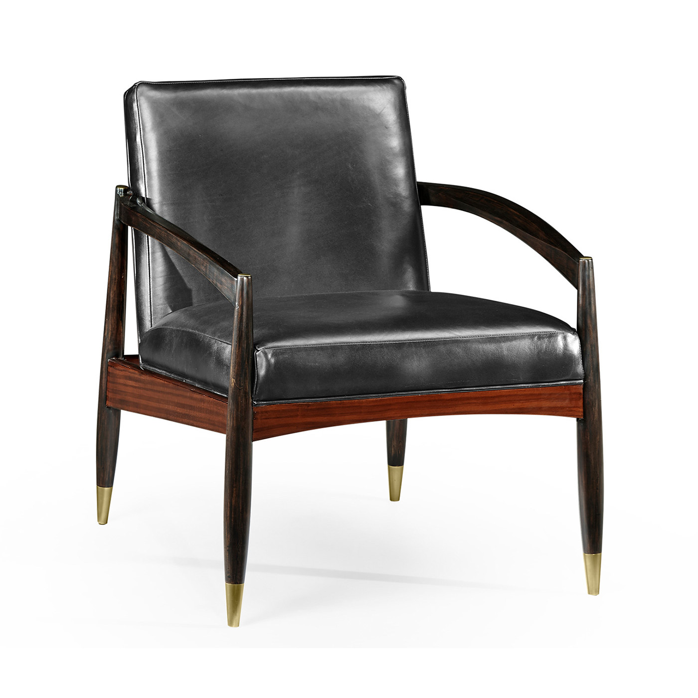 Contemporary Santos Rosewood & Ebonised Occasional Chair