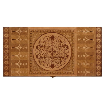 Floral Marquetry Backgammon Board