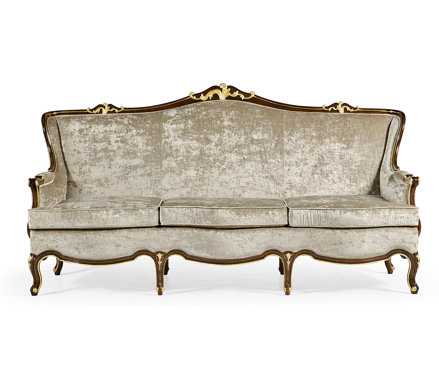 Bergère Three Seater Sofa with Gilded Carving