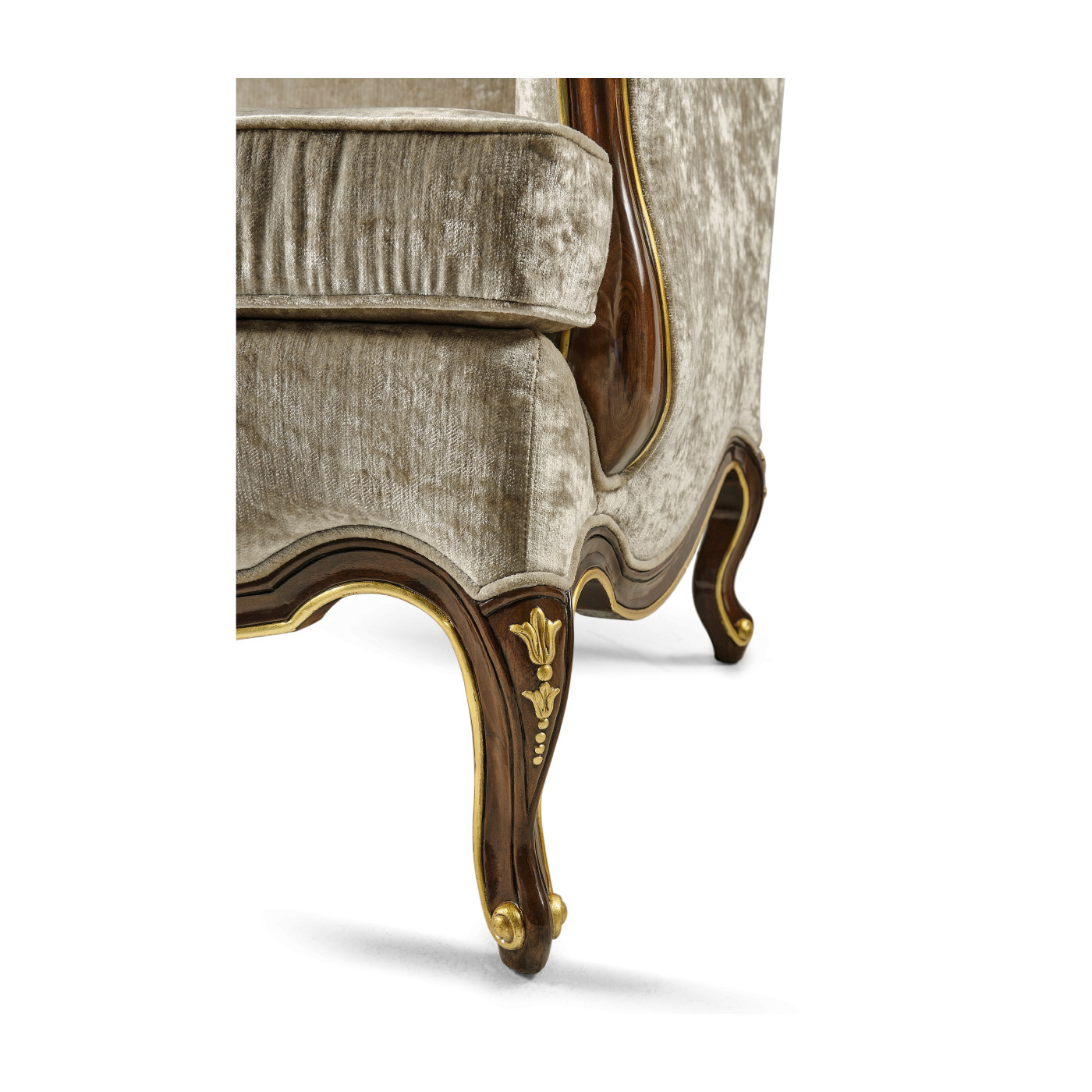 Bergère Three Seater Sofa with Gilded Carving