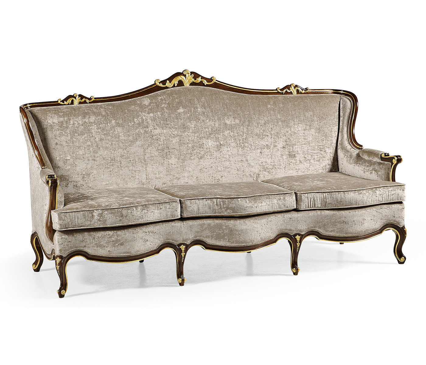 Bergère Three Seater Sofa with Gilded Carving