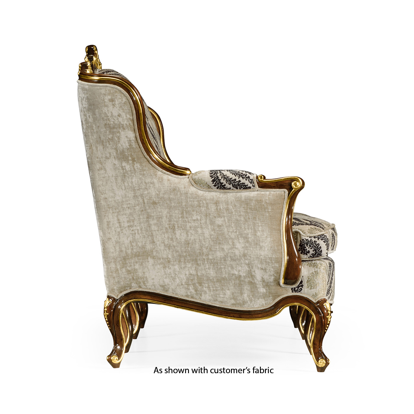 Bergère Three Seater Sofa with Gilded Carving