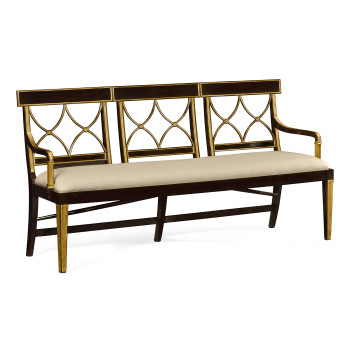 Regency Ebony Three Seater Bench