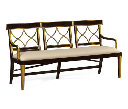 Regency Ebony Three Seater Bench