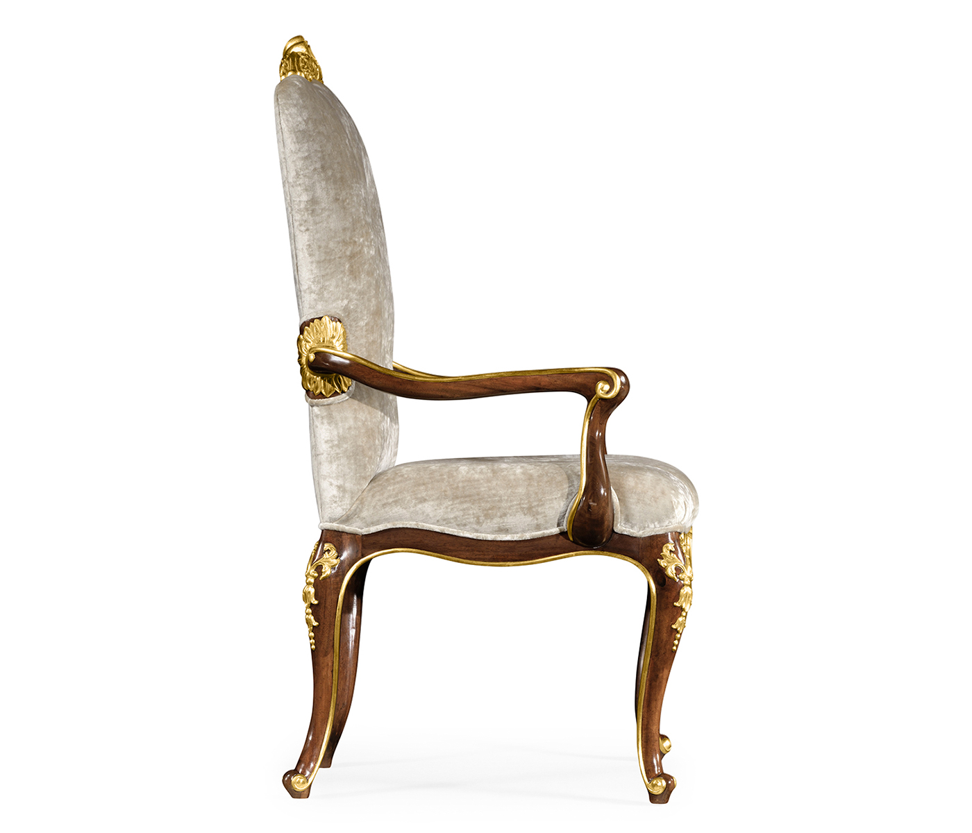 Dining Arm Chair with Gilt Carved Detailing