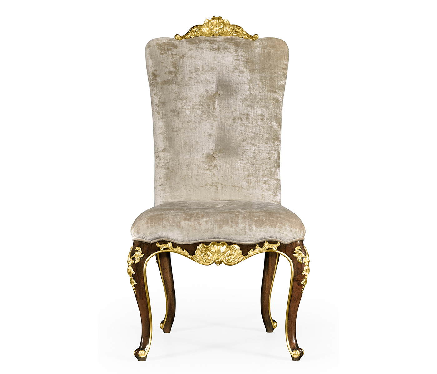Dining Side Chair with Gilt Carved Detailing