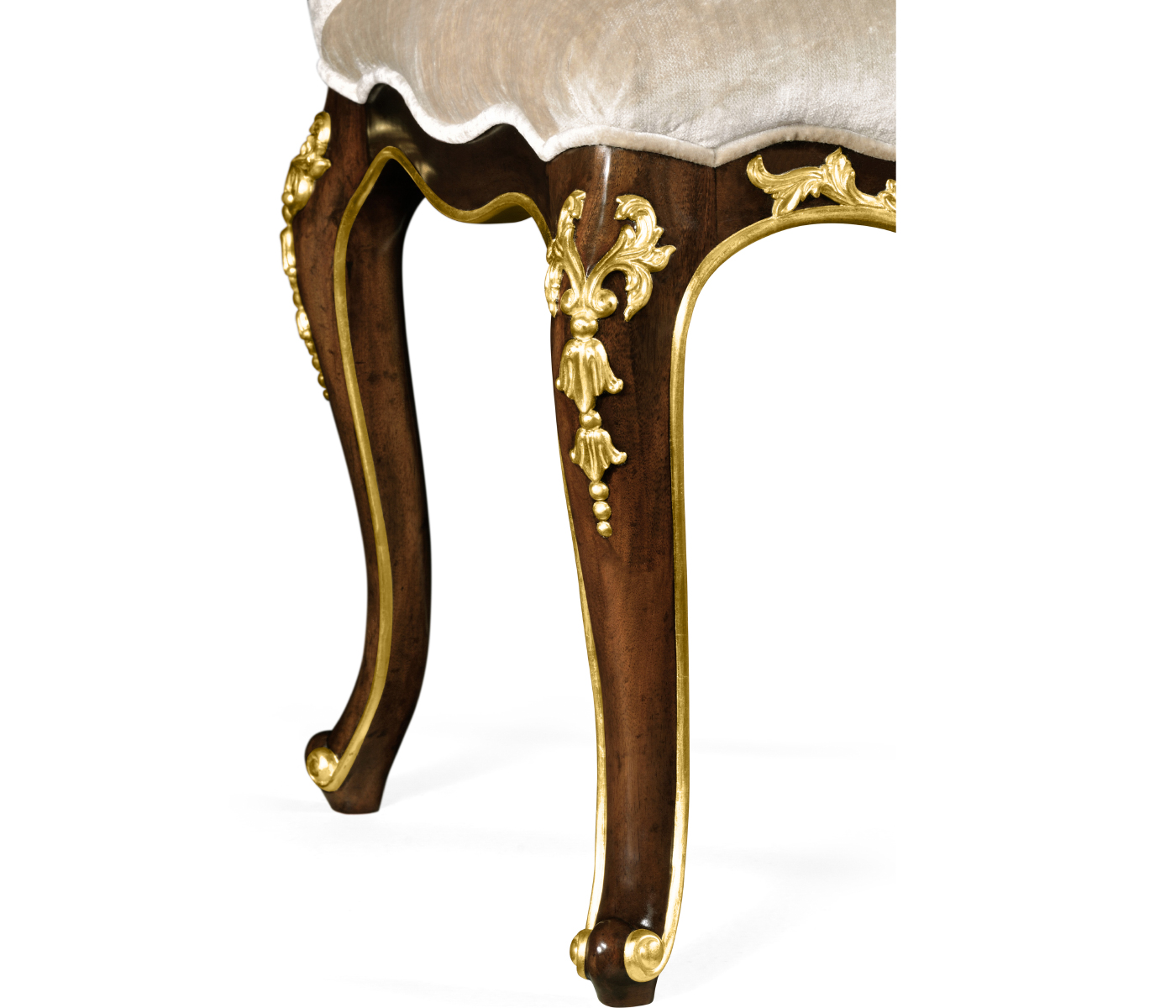 Dining Side Chair with Gilt Carved Detailing