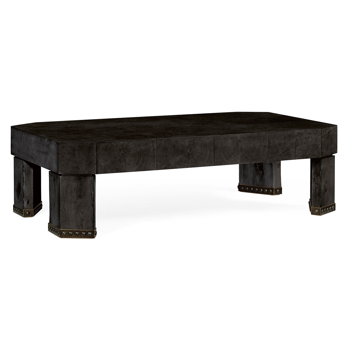 Rectangular Oyster Black Mocha Oak Coffee Table