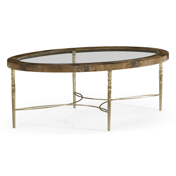 Oval Buckingham Mahogany Cocktail Table