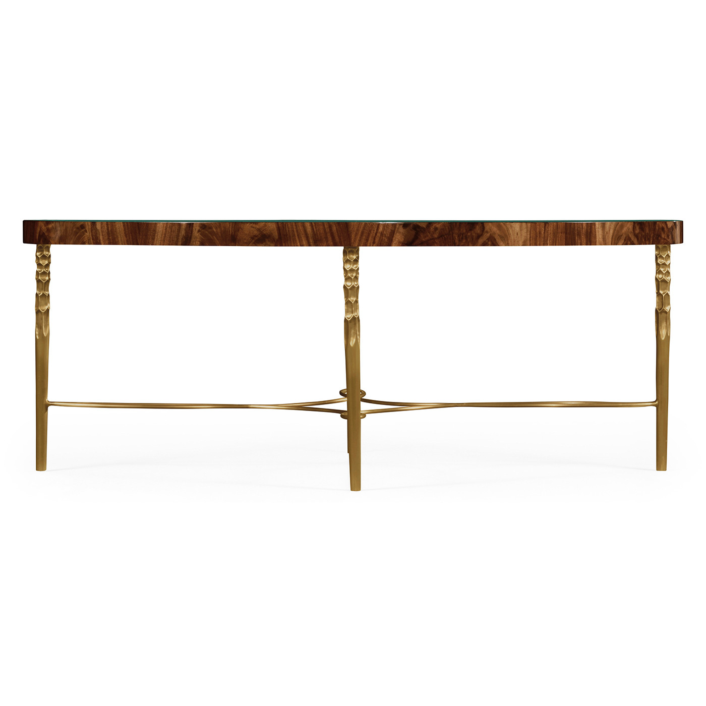 Oval Tropical Walnut Cocktail Table