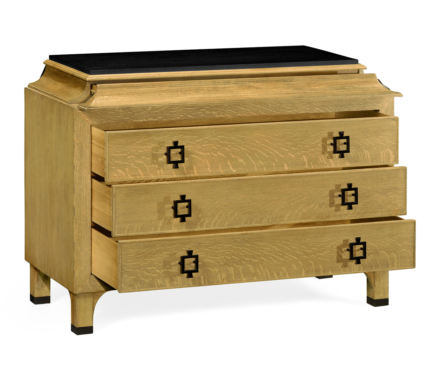 Natural Oak Chest of Drawers with Marble Top