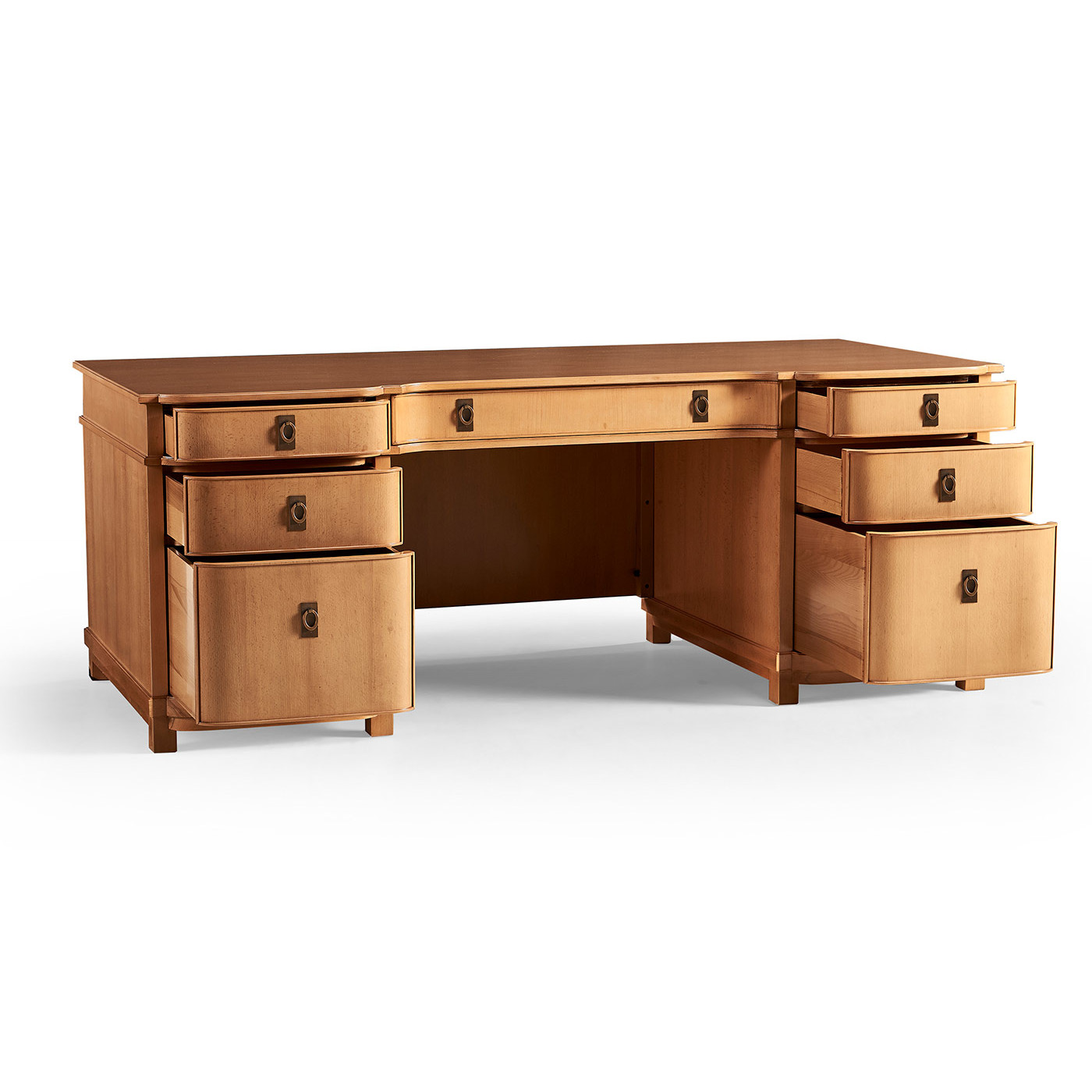 Federal style mahogany kneehole desk