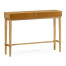 Architectural console table with drawers in leather