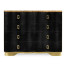 Serpentine Black Faux Croc Skin Chest of Drawers